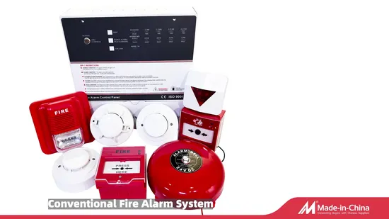 Factory Use Security Alarm System with Conventional Fire Alarm Control Panel