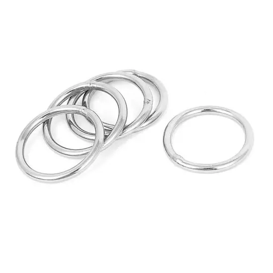 Factory Stainless Steel Metal Rings Seamless Welding Round O Rings for Dog Leash Bag Accessories 
